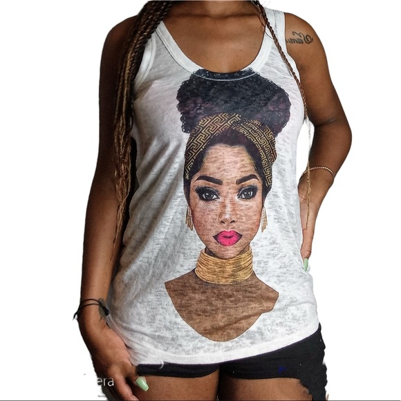 Womens’ African queen racerback - Picture 2 of 2